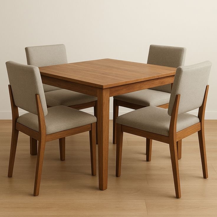 Set Meja Makan Minimalis Retro 4 Kursi